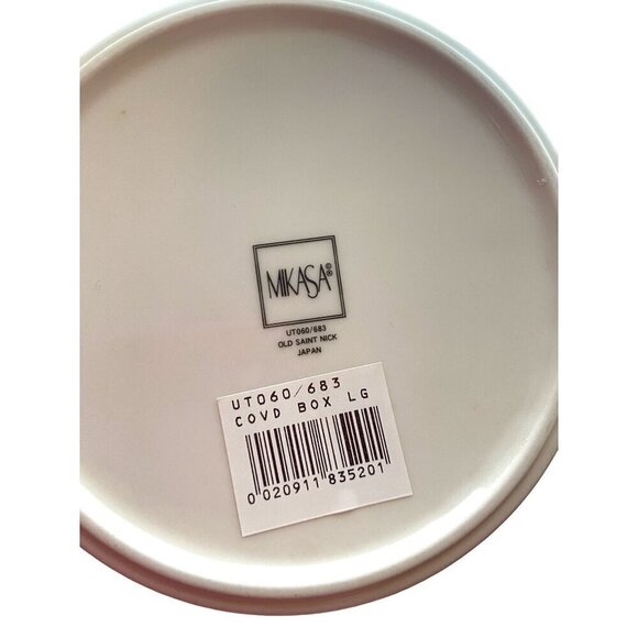 Vintage Christmas Santa Claus Old Saint Nick Mikasa Trinket Box 5 X 2 - Picture 5 of 6